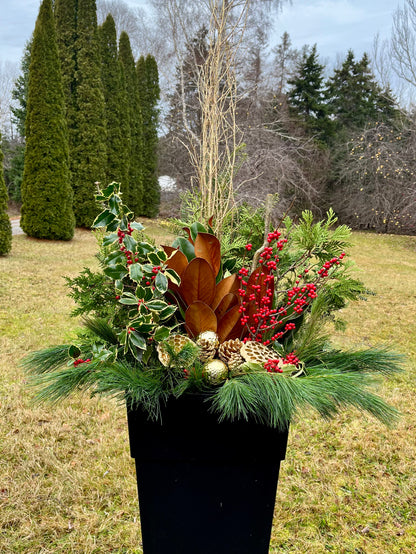 Outdoor Christmas Planter