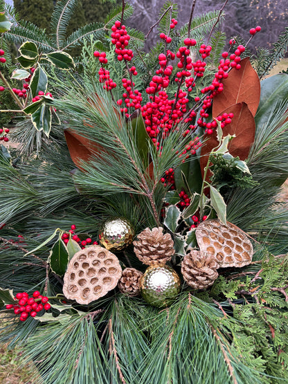 Outdoor Christmas Planter